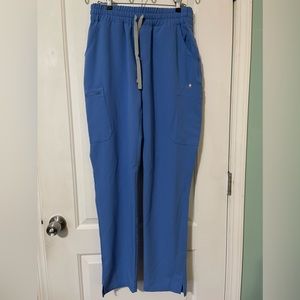 Figs High waisted Kade ceil blue MEDIUM/Tall
